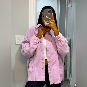 Oversized Corduroy jacket in the color ‘orchid’